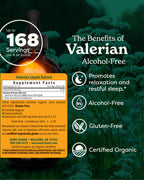 Herb Pharm Certified Organic Valerian Root Liquid Extract for Relaxation and Restful Sleep, Alcohol-Free Glycerite, 4 Ounce