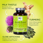 New Nordic Active Liver Gummies, Milk Thistle, Artichoke & Turmeric Supplement, Natural Peach & Mango Flavor, Sugar Free & Vegan, 60 Count (Pack of 3)