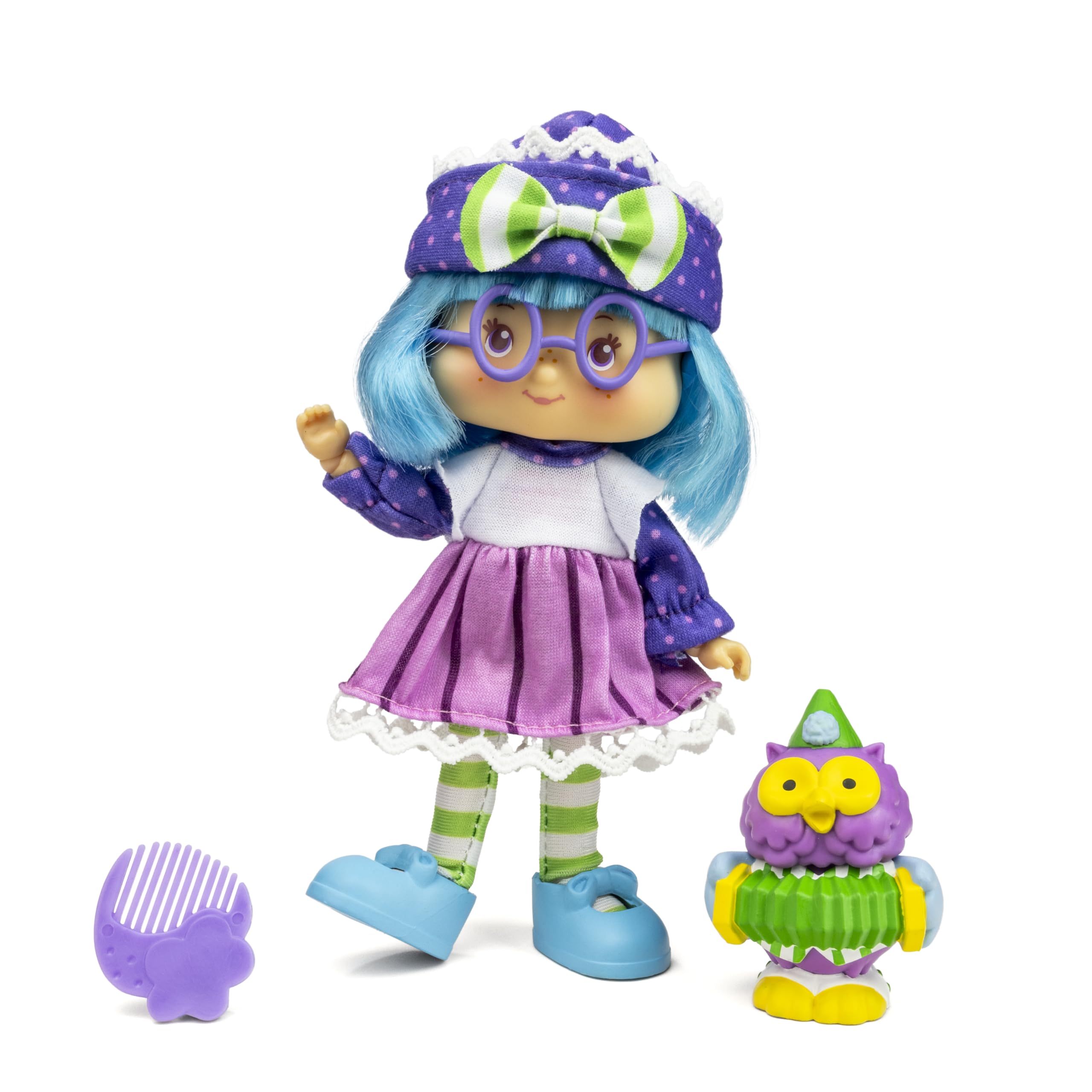 Strawberry Shortcake 'Limited Edition' Plum Pudding 5.5-inch Poseable Sweet Scented Fashion Doll with 4 Surprise Reveal Accessories