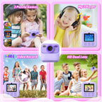 Kids Instant Digital Cameras for Boys and Girls, 1080P HD Dual-Lens Selfie Digital Camera with Print Paper & TF Card, Christmas Birthday Gifts Toys for Toddler and Teenagers Age 3-16 Years Old