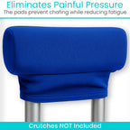 Vive Premium Crutch Pads & Hand Grips - Comfortable, Breathable, Machine Washable Padding - Moisture Wicking & Odor Reducing Pillow Accessory Covers for Adult & Youth Walking Crutches