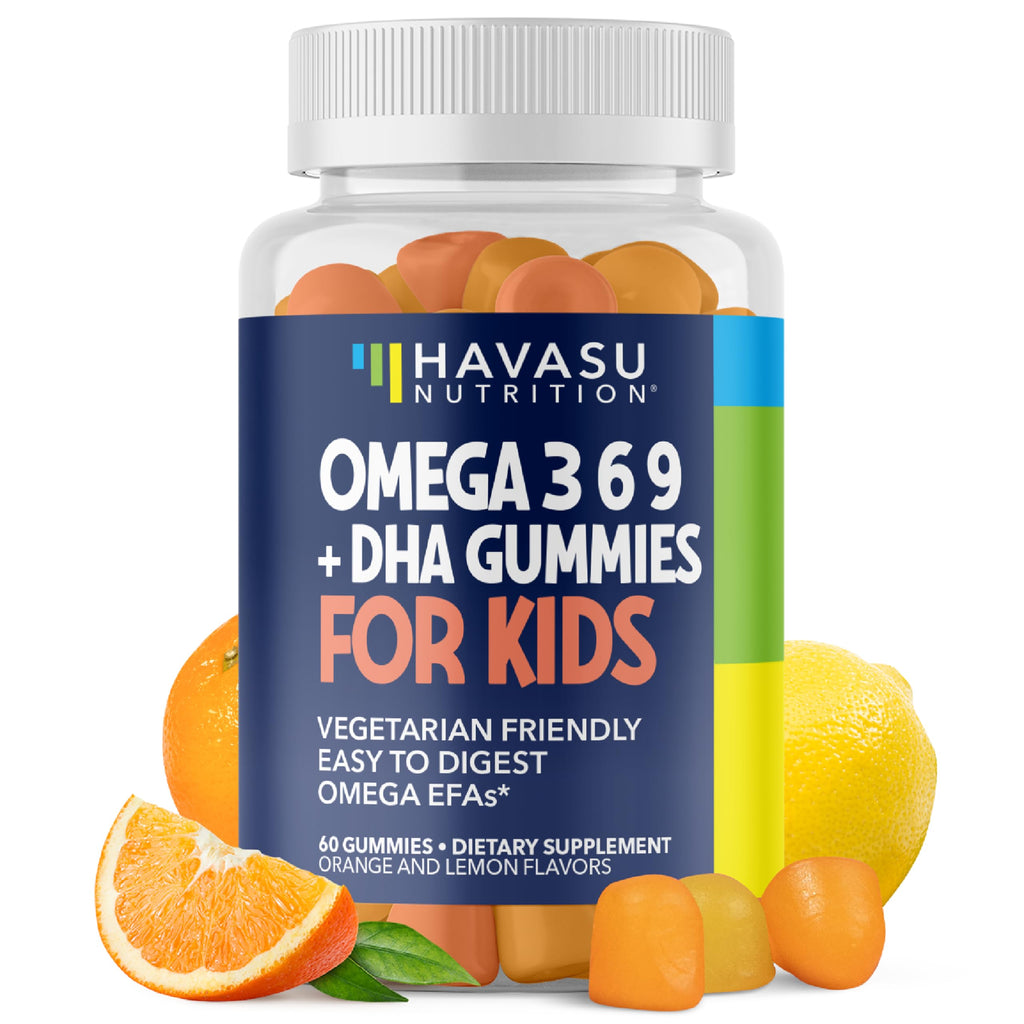 Omega Gummies for Kids, Lemon & Orange, 60ct, Body & Brain Support