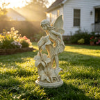 SAMPU Craft Angel Figurines Garden Statue with Solar Powered Light 12.2IN