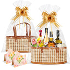 Orchidleaf 2 Set Baskets for Gifts Empty, Woven Bamboo gift baskets empty