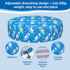 Ladadee Foldable Round Dog Swimming Pool Cover, for 32 "/63“/48” Collapsible Outdoor Tub, PVC Coating Waterproof and UV Protection, Leakproof Washable Kiddie Pet Small Paddling Bath Accessories