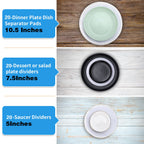 Imncya Plate Separators Storage, Set Of 60 And 3 Different Size, Thick and Premium Soft Felt Plate Dividers For China, Dish, Coffee Saucers Protecting and Stacking