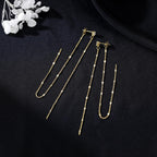 SLUYNZ Solid 925 Sterling Silver 6.3inch Long Chain Earrings Dangle for Women Teen Girls Line Dangle Earrings Chain Backs (B-Gold Plated)