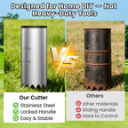 YAJAREN Portable Golf Hole Cutter Tool Stainless Steel for USGA Standard｜Detachable Anti-Slip Handle Golf Hole Digger with Depth Marks｜Backyard DIY Putting Green & Lawn Golf Practice