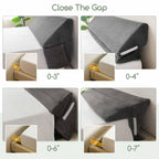 HIGOGOGO King Size Wedge Pillow for Headboard Gap - Multi Functional Mattress Wedge Bed Gap Filler Close The Gap (0-7") Between Your Mattress and Headboard or Wall (Grey 76"x11"x9")
