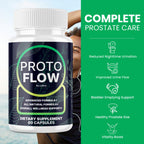 ProtoFlow Capsules, Proto Flow Supplement for Men with Advanced Maximum Strength, Premium Wellness Prostate Health Formula for Urinary Function, Comfort & Balance, Natural Ingredients Reviews (60ct)