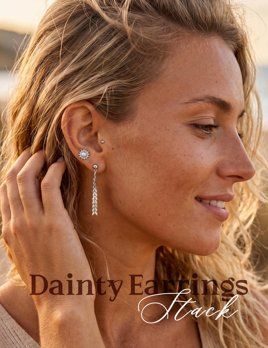 LOLIAS 90Pairs Hypoallergenic Stud Earrings Set for Sensitive Ears Women