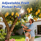 ELNDUXG Fruit Picker Upgraded Round Claws Reduce Fruit Damage (65inch)