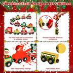 Advent Calendar 2026 Magnetic Wooden Animal Train for Kids,24 Day Christmas Advent Calendar Surprise Train,Montessori Magnetic Train Toy Christmas Countdown Gift for Toddlers,Boys and Girls