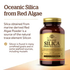 Solgar Oceanic Silica from Red Algae 25 mg,100 Vegetable Capsules - Excellent Source of Calcium,Supports Bone Health - Non-GMO,Vegan,Gluten Free,Dairy Free,Kosher - 50 Servings,(Pack of 2)