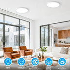 Fairdeer LED Flush Mount Ceiling Light,9Inch 18W,3000K/3500K/4000K/5000K/6500K 5 Color Temperatures Ceiling Light Fixture for Kitchen Porch Hallway Bedroom Bathroom and Closet,White