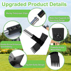 HAWCAFU Weed Puller Tool with Long Handle 3 in 1 Manual Garden Hoe Heavy Duty Weeder Remover Tool for Yard, Lawn, Patio and Garden