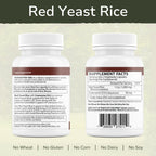 Vinco Inc– Red Yeast Rice with Coenzyme Q10 Dietary Supplement | (120 Capsules) | Supports Healthy Cholesterol, Heart Function & Circulation | Grown in the USA | Gluten Free