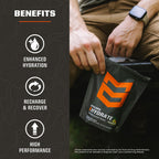 MTN OPS Hydrate Low Sugar Electrolyte Powder Drink Mix with 1g D-Ribose Sugar, Naturally Sweetened with Monk Fruit, On-The-Go Packs, 20 Stick Packs, Peach Lemonade