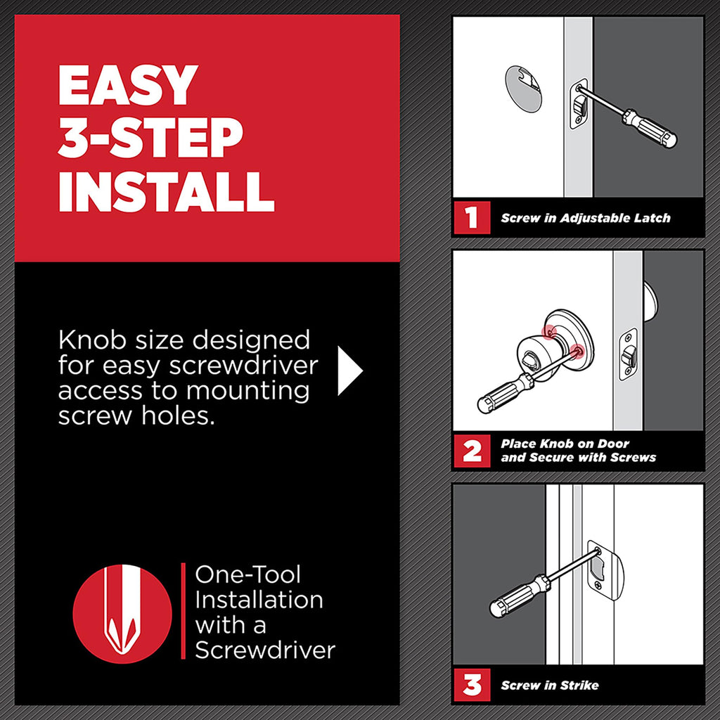 Kwikset Cove Interior Passage Door Knob, Handle For Closet and Hallway Doors, Non-Locking Doorknob in Satin Nickel, with Microban Protection