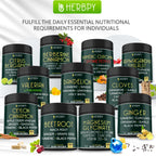 Herbpy 4in1 Cardamom Supplement - Green & Black Cardamom Seeds with Turmeric & Black Pepper – Digestive Health & Natural Wellness - 100 Vegan Capsules