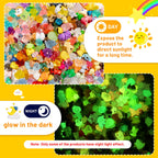 Cuteseven 300Pcs Mini Resin Animals Bulk 300 Styles Variety Tiny Animals Figure to Hide Luminous Glow in The Dark for Miniature Fairy Garden Decoration Hide Crafts Decor