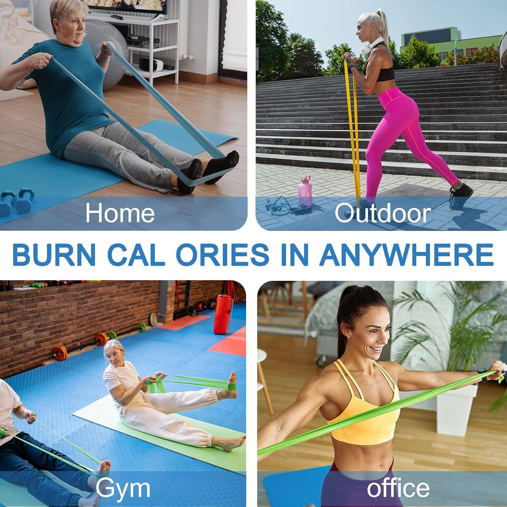 Lianjindun 5 Pcs Professional Resistance Bands. Latex-Free, Elastic Band, Work Out Bands, Stretch Bands for Working Out Women or Men, Exercise Bands Set for Physical Therapy, Pilates, Yoga