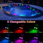 rerekiki Poolside Solar Light for Inground Pool, 4 Pack Above Ground Pool Lights Wireless, Waterproof Pool Accessories Solar Power LED Lights for Swimming Pools Decoration