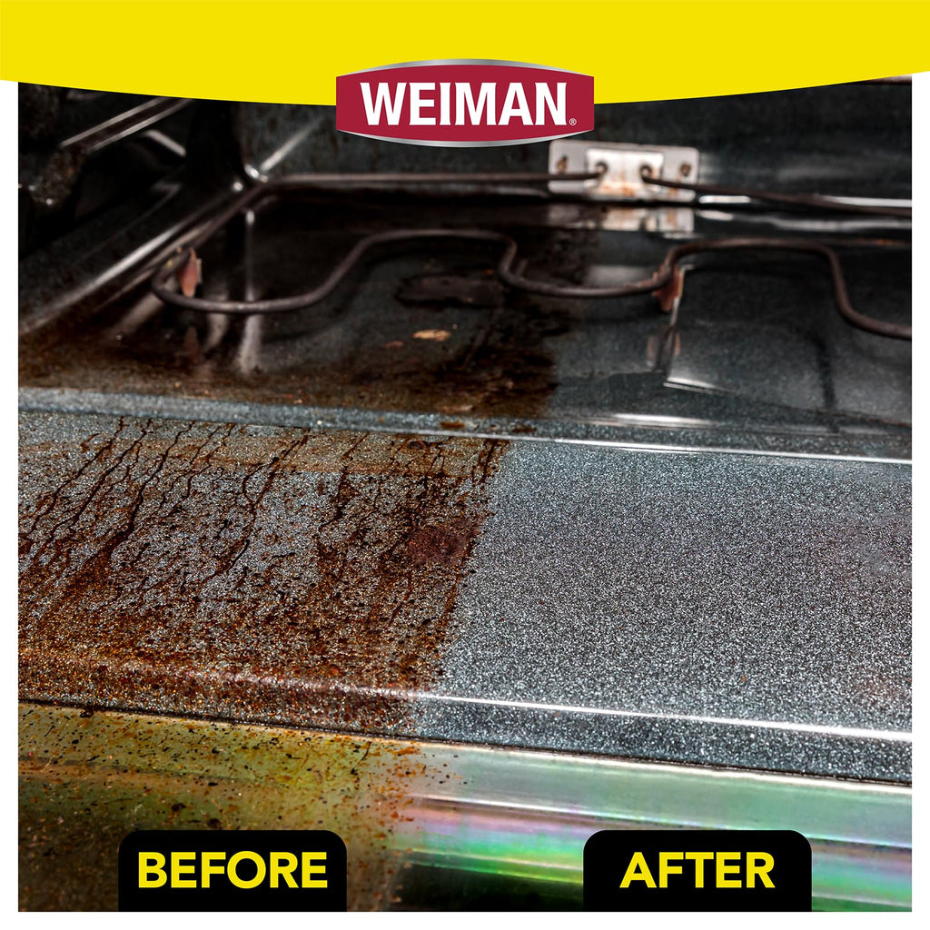 Weiman Heavy Duty Stove and Oven Cleaner and Degreaser for Glass, Ceramic Cooktops, BBQ grill grates - 2 Pack, 24 Oz w/MicroFiber Towel
