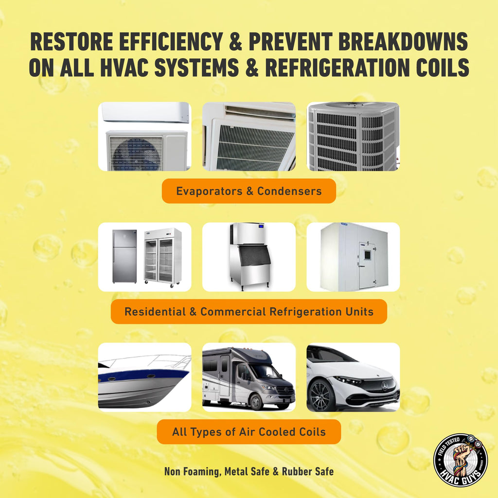 Leak Saver AC Coil Cleaner for All Condensers & Evaporators | No Rinse Evaporator Coil Cleaner | 4:1 to 10:1 Dilution Ratio - 1 Gallon