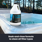 AquaDoc Spa & Hot Tub Filter Cleaner Soak - 64oz - Pool Filter Cleaner & Cartridge Cleaning Solution - Made in USA