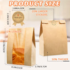 50 Pcs Bread Bags for Homemade Bread 50% Thicker With Window Sourdough Bags