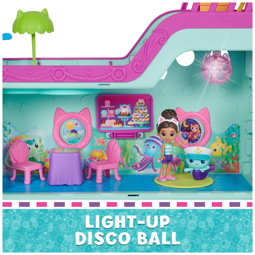 Gabby’s Dollhouse, Gabby Cat Friend Ship, Cruise Ship Toy with 2 Toy Figures, Surprise Toys & Dollhouse Accessories, Kids Toys for Girls & Boys 3+