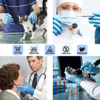 Safe Health Nitrile Exam Gloves – Small, Latex-Free, Powder-Free, Box of 100, 3.5 mil Blue Disposable Gloves, Textured Fingertips – Medical Grade, Food, Cleaning, Tattoo Use
