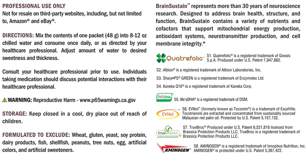 XYMOGEN BrainSustain - 19 g Pea & Rice Protein - Support Brain Health & Function - Gluten-Free, Dairy-Free & Non-GMO - Vanilla Delight Flavor - 10 Servings
