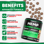 Hemp Calming Chews for Dogs - 240 Treats - Advanced Dog Calming Chews
