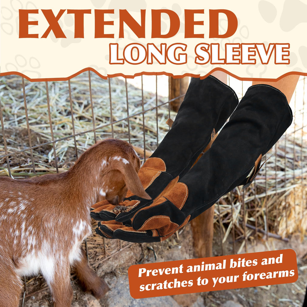 HANDLANDY 24 Inches Animal Handling Gloves, Bite Proof for Cat Dog Handling