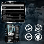 Animal Advanced Omega 3 Fatty Acids - 3500mg EPA DHA Fish Oil Omega 3 Supplement for Women & Men High Potency Blend with CLA GLA ALA for Brain Skin Eye Immune Joint Health 30 Pill Packs