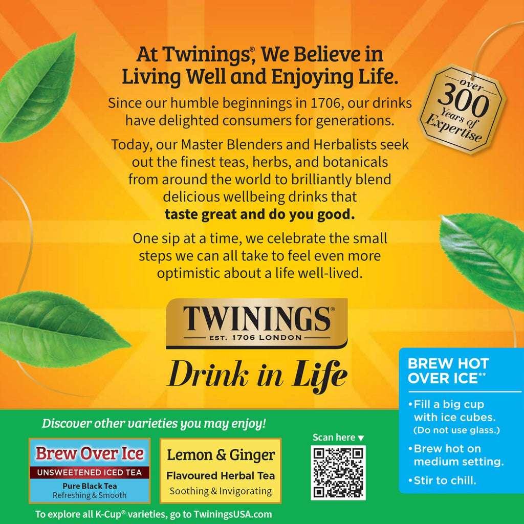 Twinings Green Tea K-Cup Pods for Keurig, 24 Count (Pack of 1), Smooth Flavour, Enticing Aroma, Caffeinated, Enjoy Hot or Iced