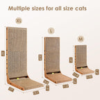 EHEYCIGA Cardboard Cat Scratcher for Indoor Cats, 26.8 Inch, Brown
