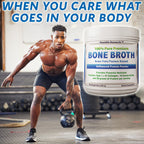 YounGlo Research - Bone Broth Beef Protein Powder - 1.25 lb / 20 oz, Unflavored - Made in USA - High Collagen & Gelatin from Grass Fed Bovine - Nutritious Marrow Benefits - Soups, Paleo & Keto Diets