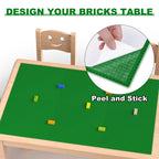 Pokiiulk Classic Baseplates, Peel and Stick Base Plates for Building Bricks, Compatible with Major Brands, Self-Adhersive Base for Bricks 10" x 10", 6 Pack Green