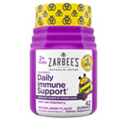 Zarbee’s Kids Elderberry Immune Support Supplement Gummies, Vitamins A C D3 E & Zinc, Elderberry Extract, Gluten & Gelatin Free, No Artificial Flavors, Natural Berry Flavor, Ages 2+, 42 Ct