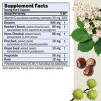 ANDREW LESSMAN Circulation, Vein Support for Healthy Legs 60 Capsules - High Bioactivity Diosmin, Butcher's Broom, Visibly Reduces Swelling and Discomfort in Feet, Ankles, Calves, Legs