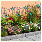 LEIFIDE 2 Pcs Butterfly Trellis for Climbing Plants Indoor 33in Small Climbing Outdoor Plant Potted Supports Expandable Metal Heavy-duty Rustproof Trellis for Monstera Bamboo Pothos Pot Vegetable Rose