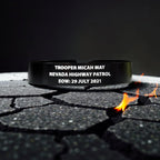 Center Mass, Inc. Legacy Band - Personalized ID & Memorial Bracelet - 2 Size Options - Black Metal