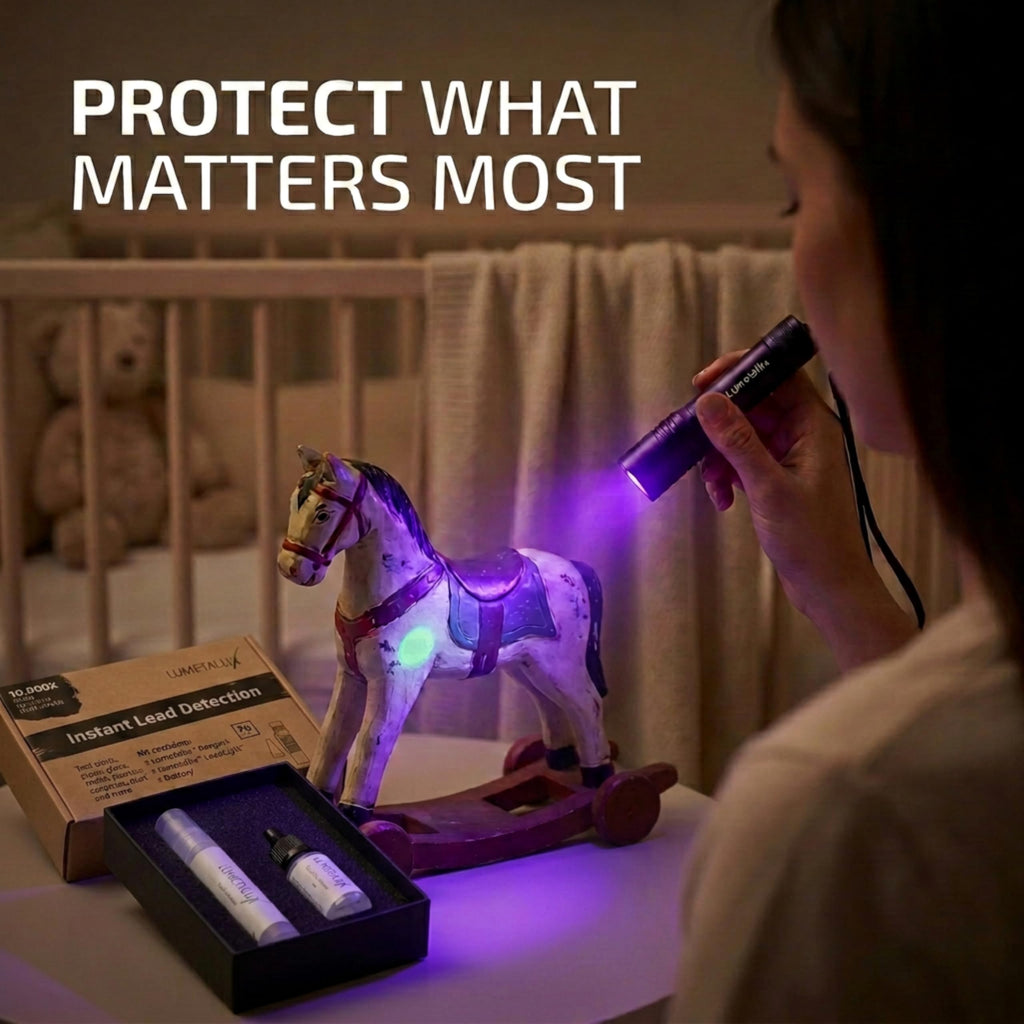 Lumetallix The Original Glowing Lead Test - Instant Lead Detection Lead Test Kit for Paint, Ceramics & more Fast, Accurate Results Home Safety & Easy to Use - Home Lead Test Kit - Lead Paint Test Kit