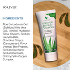 Forever Living - Bright Toothgel, Fluoride-Free Aloe Vera Gel with Bee Propolis, Peppermint-Spearmint Flavor, 4.6 oz, 2 Pack