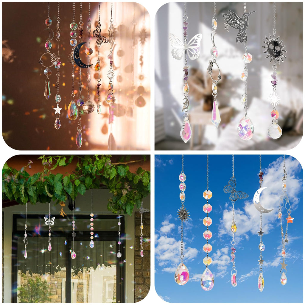 400Pcs DIY Suncatcher Making Kits,Crystal Suncatcher Prism Kit