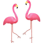 Pink Flamingos Yard Decorations Decor Ornaments for Outdoor Lawn Garden 2pk