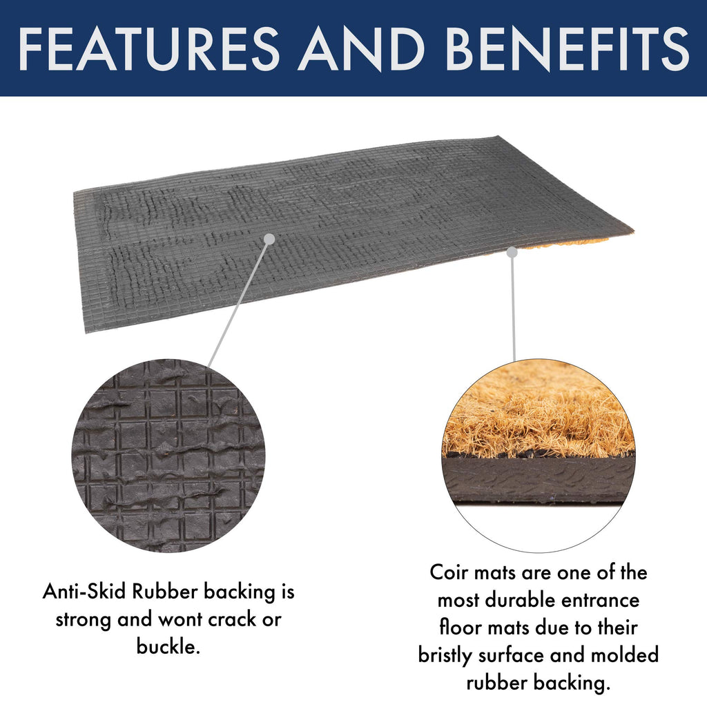 NoTrax, Bird on Branch, Rubber-Backed Natural Coir Doormat